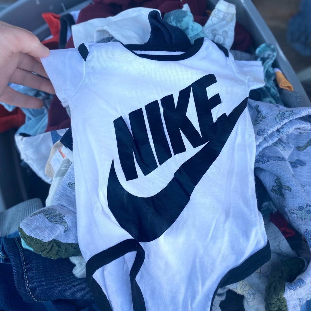 Nike Black and White Infant Onesie